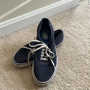 Red white and blue checkered vans